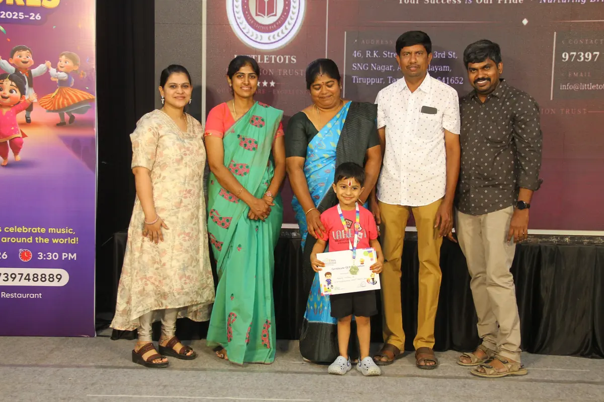 Proud moment: certificate and medal at Annual Day