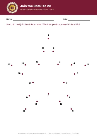Preview of the Join the Dots 1 to 20 worksheet